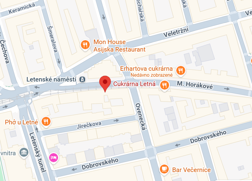 Mapa Letná